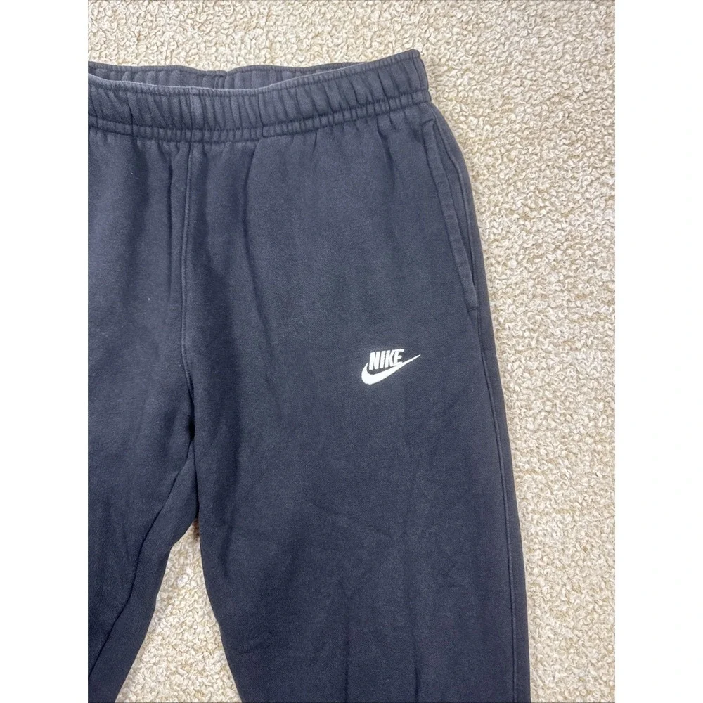 Nike Pants Mens Medium Black Fleece Sweatpants Joggers Elastic Waist BV2671-010